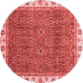 thumbnail image 1 of Ahgly Company Machine Washable Indoor Round Oriental Red Traditional Area Rugs, 5' Round, 1 of 4
