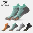 thumbnail image 2 of WRELS 1/2/3Pairs Athletic Running Cushioned Ankle Socks Cushioned Moisture Arch Support Compression Sock for Men and Women, 2 of 10
