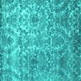 thumbnail image 1 of Ahgly Company Indoor Square Abstract Turquoise Blue Contemporary Area Rugs, 7' Square, 1 of 4