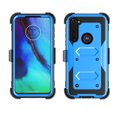 thumbnail image 4 of Case for Moto G Power / Moto G Stylus (2020) / Moto G Pro, [2 Pack Temerped Glass Screen Protector] [Kickstand] Combo Holster Belt Clip [Heavy Duty] Full-Body Rugged Holster Case (Blue), 4 of 8