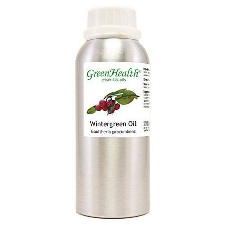 GreenHealth Wintergreen – 8 fl oz (237 ml) Aluminum Bottle w/Plug Cap – 100% Pure Essential Oil