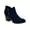 Navy, variant on Womens Masrinaa Suede Block Heel Booties