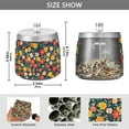 thumbnail image 2 of Yayeee Ashtray with Lid for Cigarette Smokeless Stainless Steel Home Ash Holder, Vibrant Flowers, 2 of 7