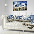 thumbnail image 3 of Designart Storm Above Manhattan Skyscrapers - Cityscape Photo Throw Pillow - 12x20, 3 of 5