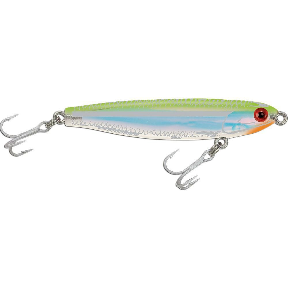 3-1/4-Inch Chartreuse Head/Black Back and Belly Mirrolure Mirrominnow Suspending Twitchbait 