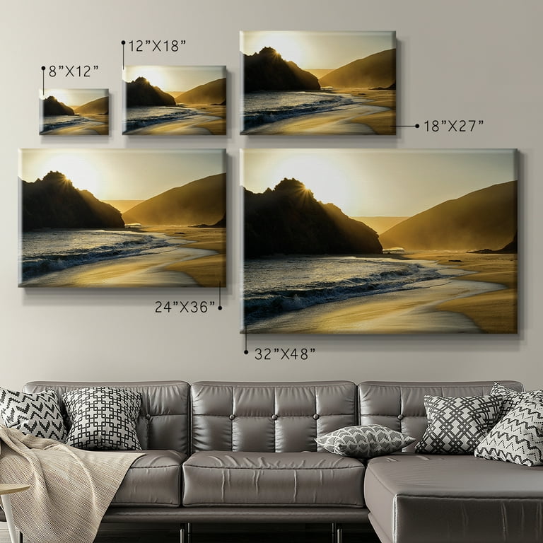 Wexford Home Sunset at Big Sur Premium Gallery Wrapped Canvas, 24 inch x 36 inch - Ready to Hang