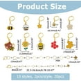 thumbnail image 2 of DIY Bees Theme Knitting Tool Sets including Alloy Enamel Locking Stitch Markers Knitting Row Counter Chains Mixed Color 22.3~26.6cm 22pcs/set, 2 of 6