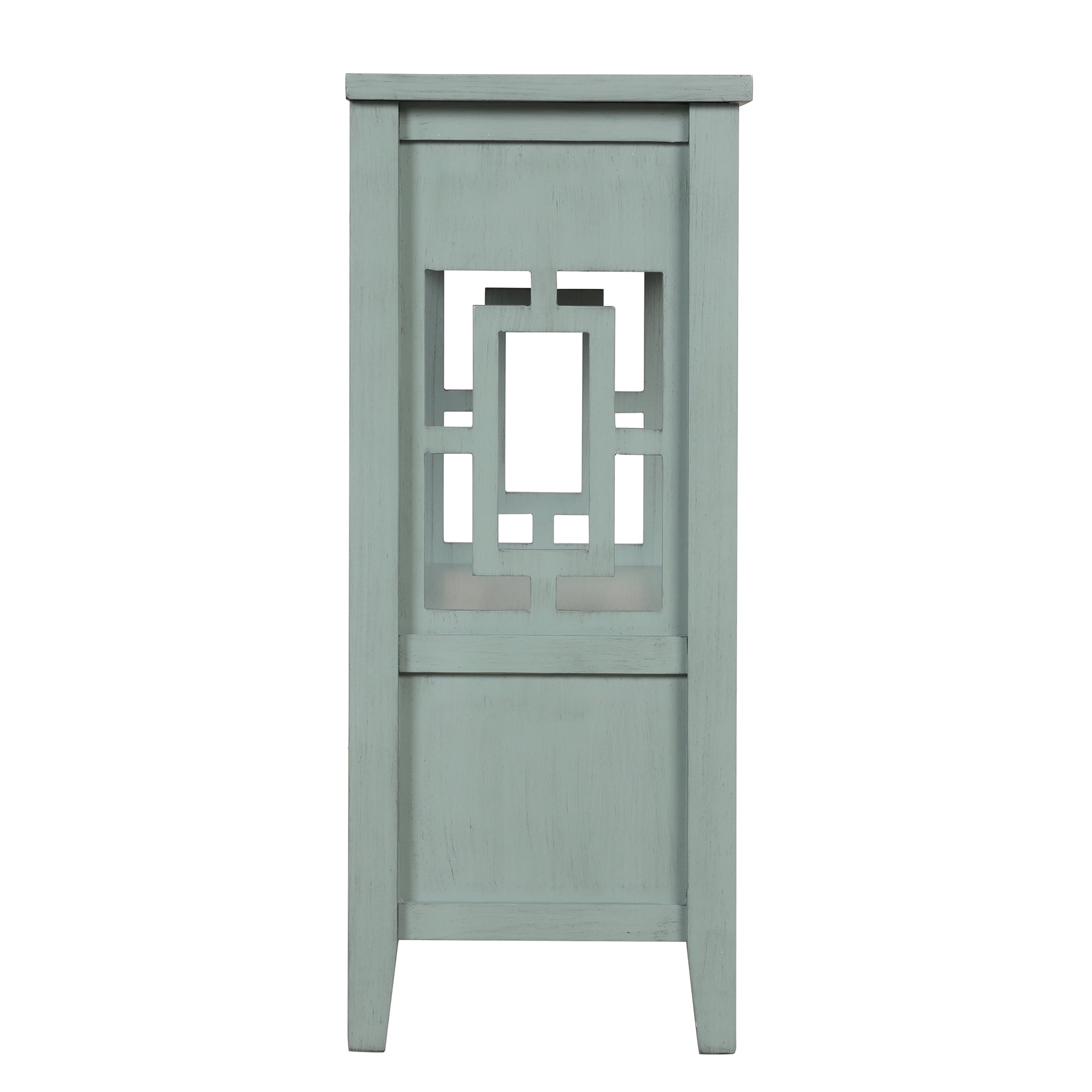 36 Inch Farmhouse Console Table with 4 Drawers and 1 Storage Shelf