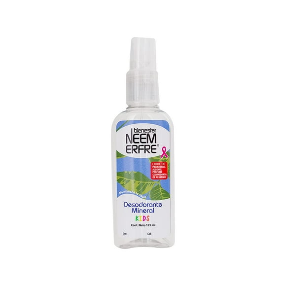 Desodorante Mineral Infantil Bienestar NEEM ERFRE Libre de Clorhidrato de Aluminio 125 ml