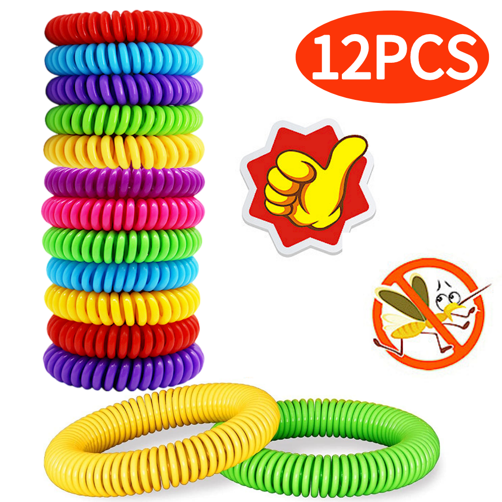 Mosquito Repellent Bracelets 12 Pack, Natural Anti Mosquito Insect Bug