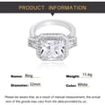 thumbnail image 2 of 14K Gold Radiant Cut Mossanite Ring, Hip-Hop Style Big Center Stone Ring, Bold Statement for Your Love,Father's Day Gifts for Dad, 2 of 6