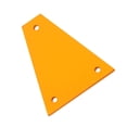 thumbnail image 4 of BRIGHTFUFU Cubierta de alma de metal triangular de 3 agujeros para guitarra eléctrica, bajo, piezas de repuesto GR06 (dorado), 4 of 7