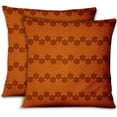 thumbnail image 1 of S4Sassy Orange Cotton Poplin Metatron Cube Sofa Cushion Case Home Decorative Square Pillow Cover Throw 2Pcs-18 x 18 Inches, 1 of 5
