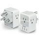thumbnail image 1 of Adaptador de viaje TESSAN tipo D de EE. UU. a la India, paquete de 2 con puertos USB, 1 of 7