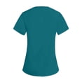 thumbnail image 4 of Gytharion Scrub Tops Women Fashion Color Block Working Scrubs for Women Casual Short Sleeve V Neck Nursing Tops with Pockets Comfy Classic Working Uniform, 4 of 8