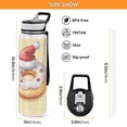thumbnail image 3 of Christmas Cute Doughnut Transparent Sports Water Bottle with Straw BPA Free Tritan 32oz for Gym Camping, 3 of 7