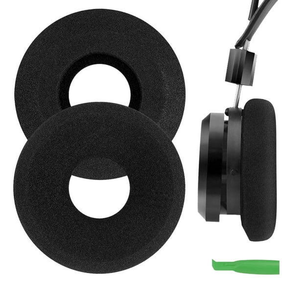 Geekria Comfort Foam Replacement Ear Pads for GRADO PS1000, GS1000, SR80e, SR80i, SR125i, SR225i, SR60, SR80, SR125, GW100x Headphones, Ear Cushions (Black)