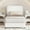 White, variant on 4 EVER WINNER Twin Size Bed Frame, Upholstered Platform Bed Frame with Curved Headboard, Low Profile Bed Frame, Soft Rounded Corners & Footboard, White
