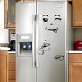 thumbnail image 2 of 2 Pack Smile Fridge Stickers, Cute Refrigerator Decal Smiling Face Stickers, Adhesive Stickers on Freezer, Kitchen Wall Inside House - smile 1, 2 of 6