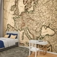 thumbnail image 2 of Peel and Stick Wallpaper Antique old map Modern Art Wall Mural Decor Self Adhesive and Removable 100in x 144in, 2 of 8