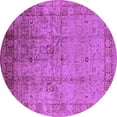 thumbnail image 1 of Ahgly Company Indoor Round Oriental Purple Industrial Area Rugs, 5' Round, 1 of 4
