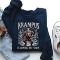 thumbnail image 3 of Krampus Is Coming To Town Sweatshirt – Gothic Christmas Shirt, Horror Holiday Sweater, Scary Santa Metal Xmas Gift, 3 of 5