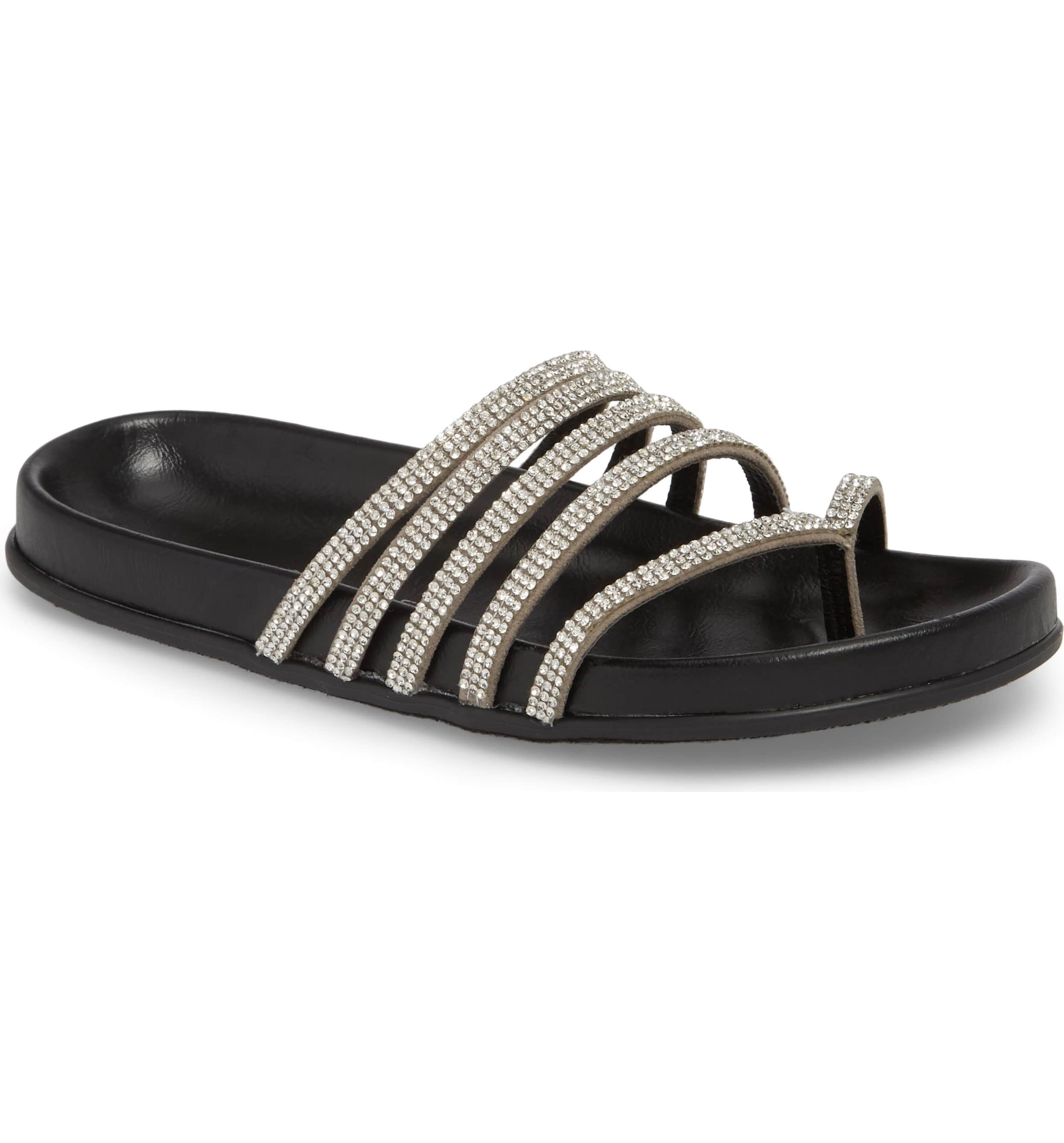 silver sparkle sliders