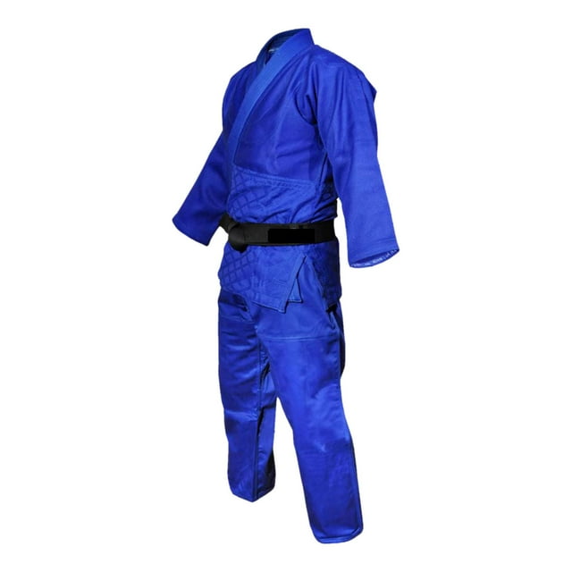 Gi de judo, uniforme, ropa gruesa profesional de judo, traje de taekwondo de algodón, uniforme de karate para deportes, entrenamiento de karate Azul