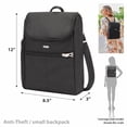 thumbnail image 3 of Women's Anti-Theft Classic Convertible Backpack 8.5 x 12 x 3, 3 of 5