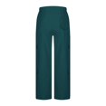 thumbnail image 5 of MSJUHEG Cargo Pants for Women Large Pockets Lightweight Sweatpants Trousers Slacks Elastic Waist Straight Leg Joggers Streetwear High Waisted Parachute Pants Fashion Outfits Blackish Green 3XL, 5 of 9