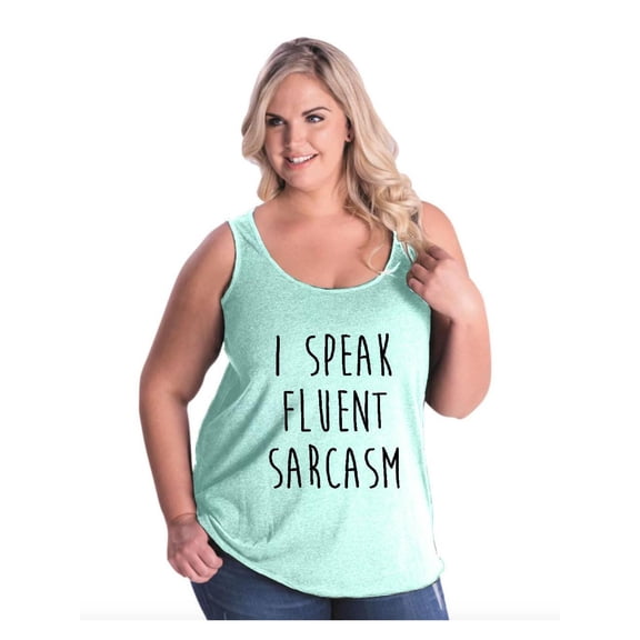Normal is Boring - Women's Plus Size Tank Top, up to Size 28 - I Speak Fluent Sarcasm