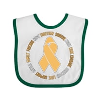 Inktastic Word Circle-childhood Cancer Awareness Boys or Girls Baby Bib