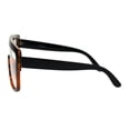thumbnail image 3 of Old School Hip Hop Nerdy Thick Plastic Flat Top Racer Eyeglasses Black Tortoise, 3 of 4