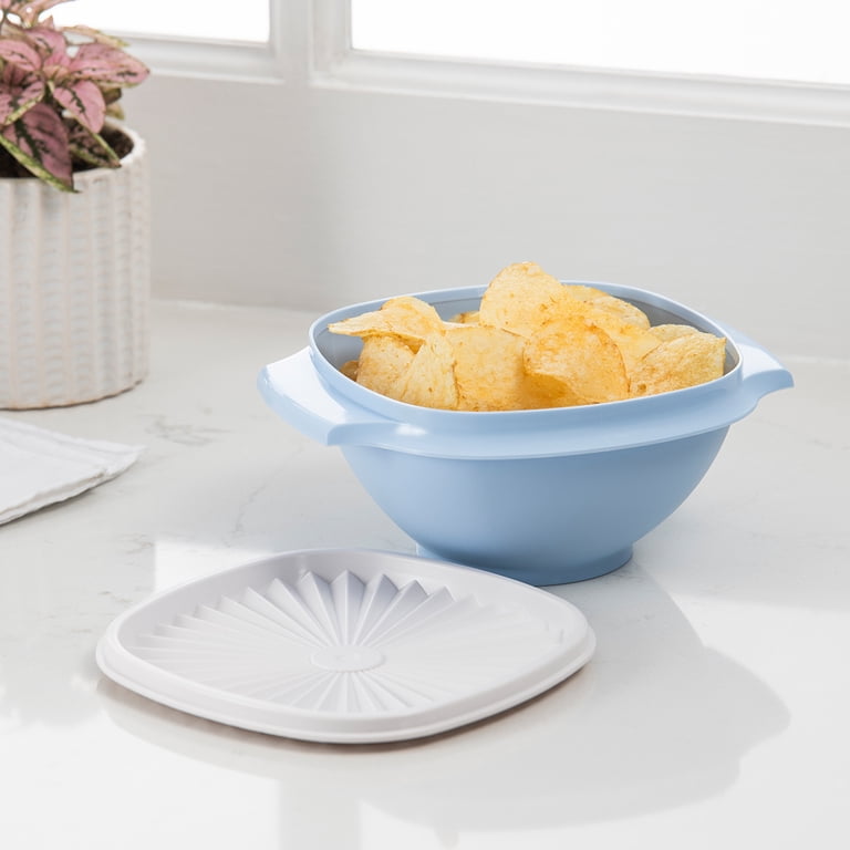 Tupperware Heritage 3.5-Cup Food Storage Bowl with Lid, Blue