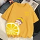 thumbnail image 1 of Camisetas 2023 de algodón para mujer, ropa Harajuku y2k, Kawaii, fresa, manga corta, 100%, 1 of 3