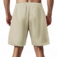 thumbnail image 5 of Mgmyaa Mens Casual Shorts Summer Drawstring Elastic Waist Beach Sweat Shorts Texture with Multi-Pockets, 5 of 6
