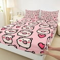 thumbnail image 3 of Castle Fairy Children Teens Kawaii Pig Twin Sheet Sets,Cartoon Farmhouse Animal Bedding, 3 of 7