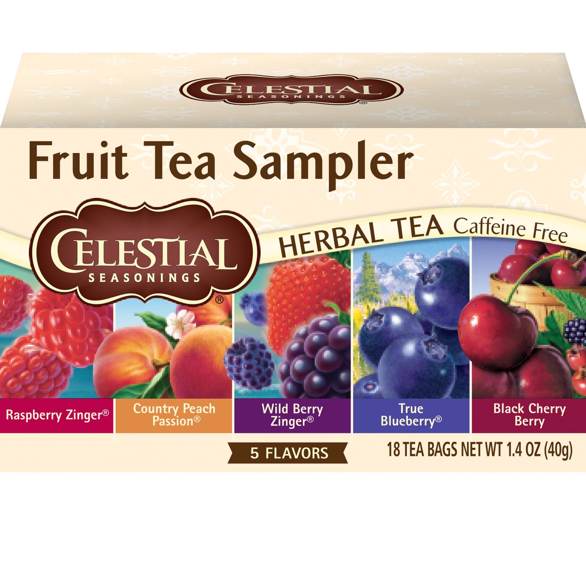 Celestial Seasonings Raspberry Zinger Herbal Tea, 20 Ct Tea Bags