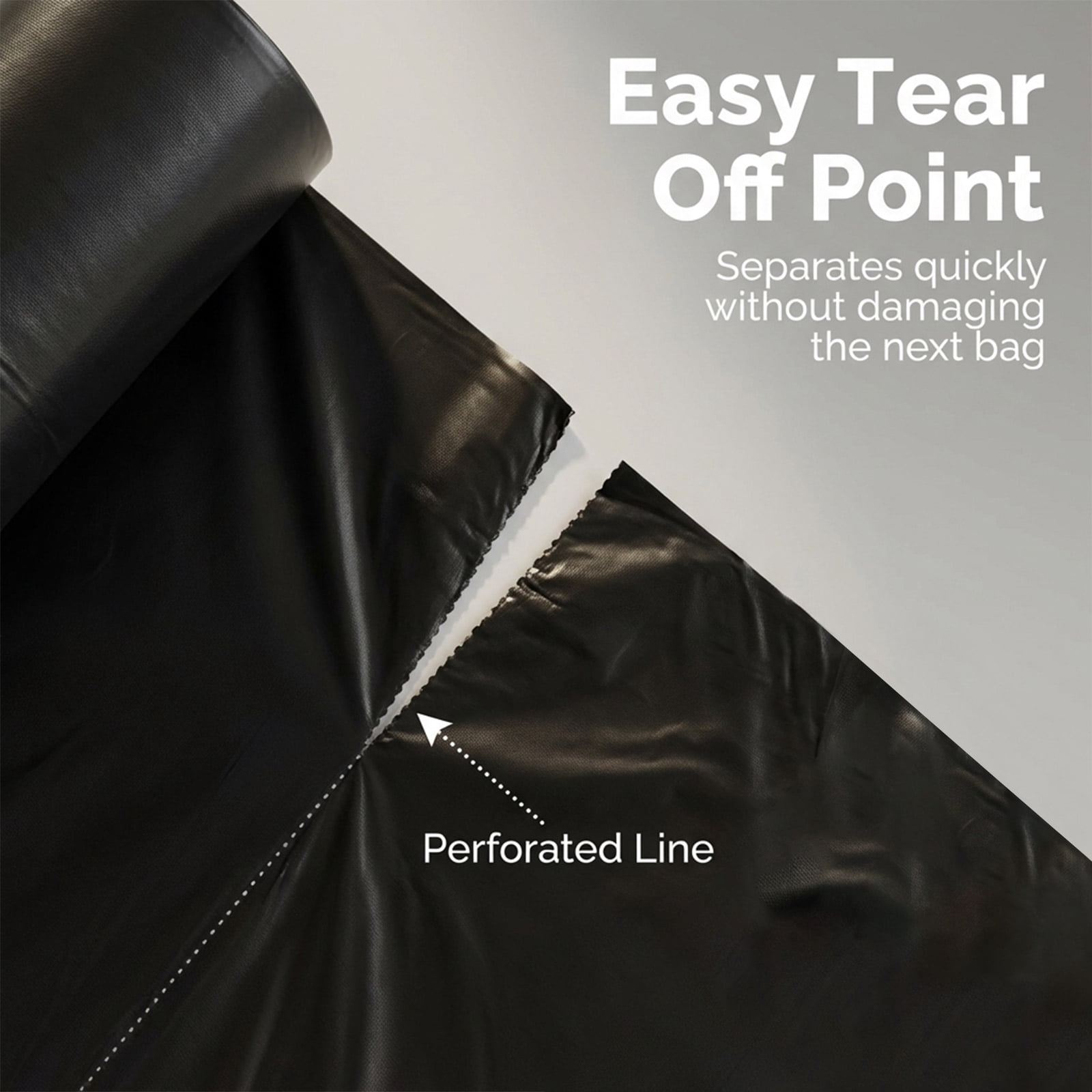 Large Black Trash Bags (Purple), Extra Strong & Tear Resistant Heavy-Duty Garbage Bags for Outdoor Use, Ideal for Lawn & Yard