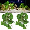 thumbnail image 3 of Artificial Reptile Plant Home Leaves Decoration Vine Scaping Soft Texture Cup  Waterplant Nests Simulation Plastic For 2Pcs Artificial  Artificial Shrubs, 3 of 8
