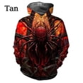 thumbnail image 3 of Nueva llegada Sudadera con capucha con estampado 3D de araña para hombre, sudaderas casuales con personalidad, sudaderas con capucha de estilo hip hop para hombre, 3 of 5
