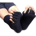 thumbnail image 3 of FrostHike Toe Separator Yoga Gym Sports Massage Foot Alignment Socks 2 Pairs, 3 of 5