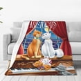 thumbnail image 1 of Manta suave de Los Aristogatos para sofá, manta de franela extra suave, manta de aire acondicionado para siestas, regalos para mujeres, 1 of 8