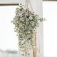 thumbnail image 4 of pstuiky Adorno de pared colgante de seda verde violeta artificial - borde de cesta colgante de ratán, accesorios de decoración de techo, 4 of 5