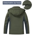 thumbnail image 7 of Lavenicole Men's Waterproof Ski Jacket Warm Winter Snow Coat Mountain Windbreaker Hooded Raincoat Armygreen XL, 7 of 7