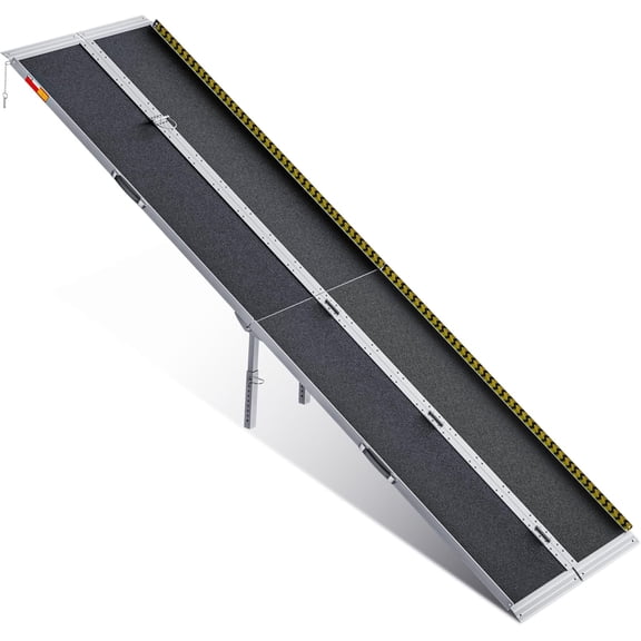10ft Aluminum Multi-Folding Wheelchair Scooter Mobility Ramp Portable Non-Slip
