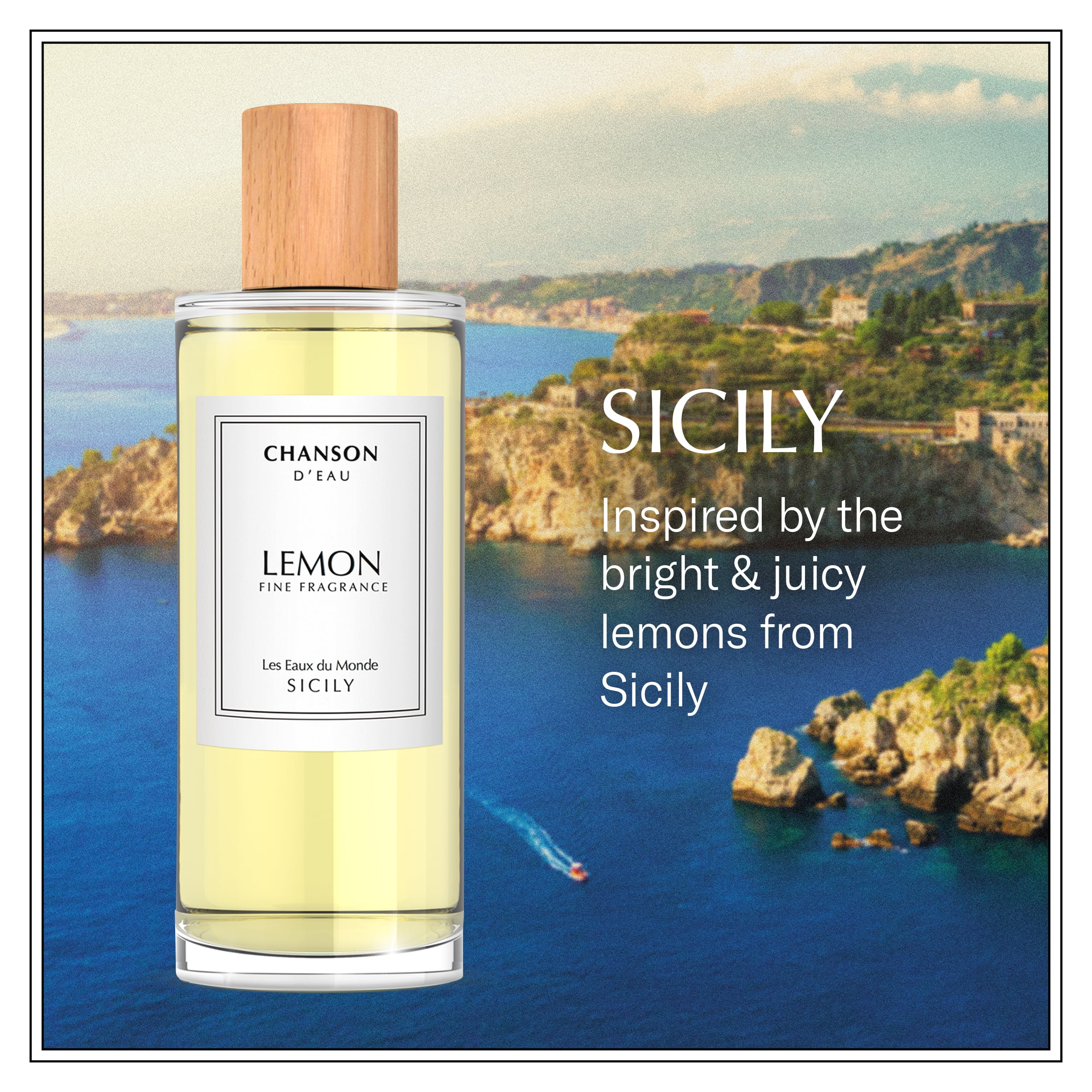 Chanson d’Eau, Les Eaux du Monde, Refreshing & Invigorating Citrus Fragrance, Eau de Toilette for Women, Lemon, 100ml