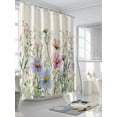 thumbnail image 3 of Shower Curtain Waterflowers Shower Curtains for Bathroom, Waterproof Polyester Shower Curtain Set with Hooks, Extra Long 72" x 78" Wildflowers, 3 of 6