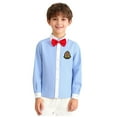 thumbnail image 2 of NAISIBABY Boys School Uniform Shirt, Long Sleeve Cotton Button-Up Kids Collared Dress Shirt Red 17T, 2 of 8