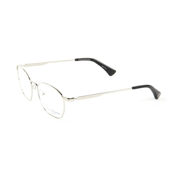 Christian LaCroix Metal Hexagon Eyeglass Frames CL4006 52mm Smoked Silver